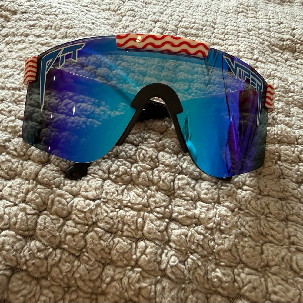 Pit Viper Blue and Red Sunglasses
